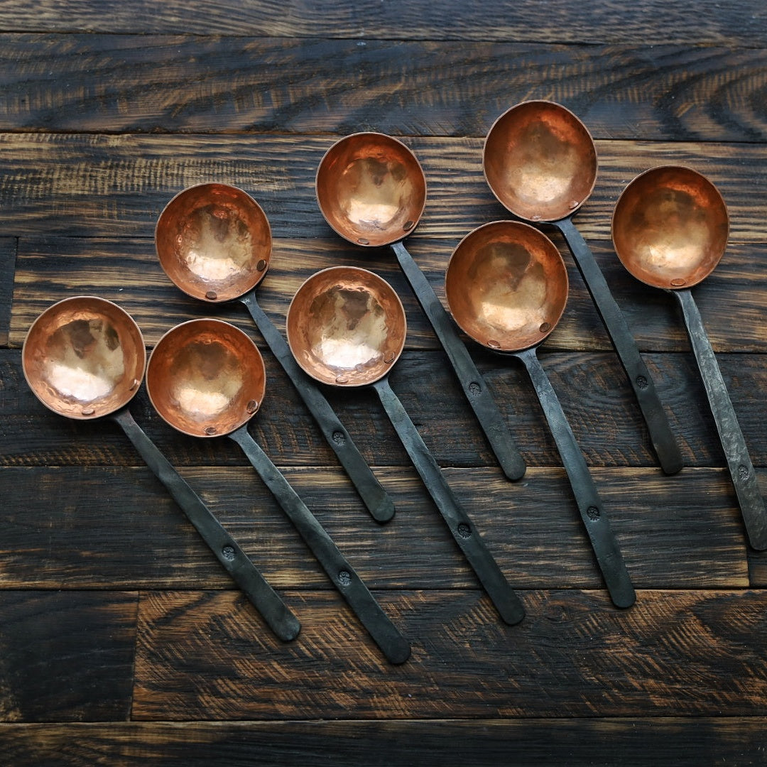 Copper and Steel Coffee Scoops